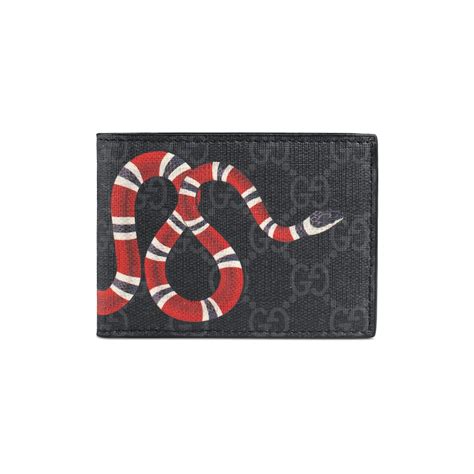 portafogli gucci supreme con kingsnake|Gucci Kingsnake Print GG Supreme Wallet .